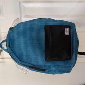 Herschel Backpack Teal Grid Pattern Barely Used